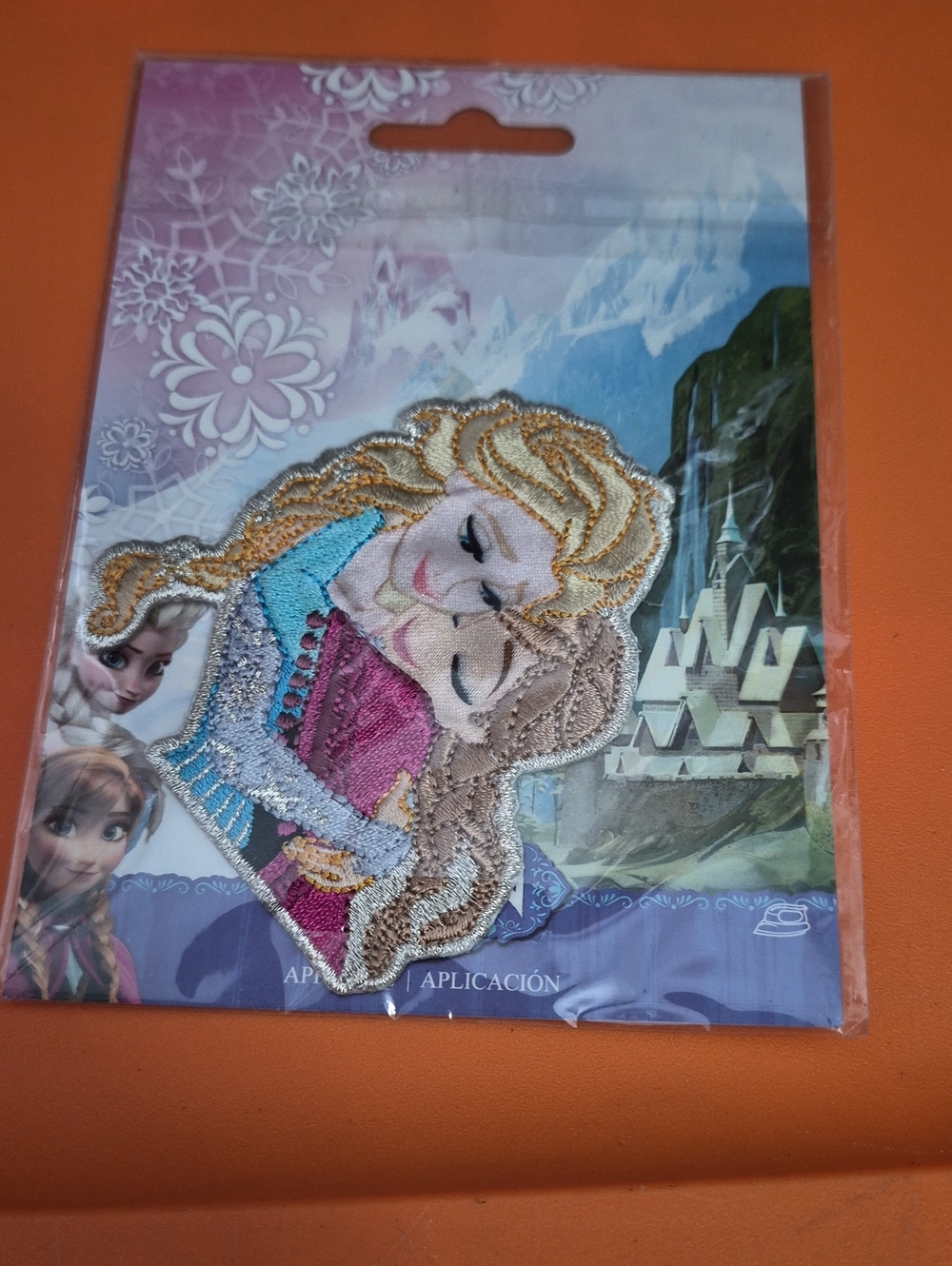 Disney Frozen Elsa & Anna Embroidered Patch - Pink & Blue